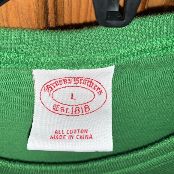 EUC Brooks Brothers large long sleeve green tee - Picture 3 of 5